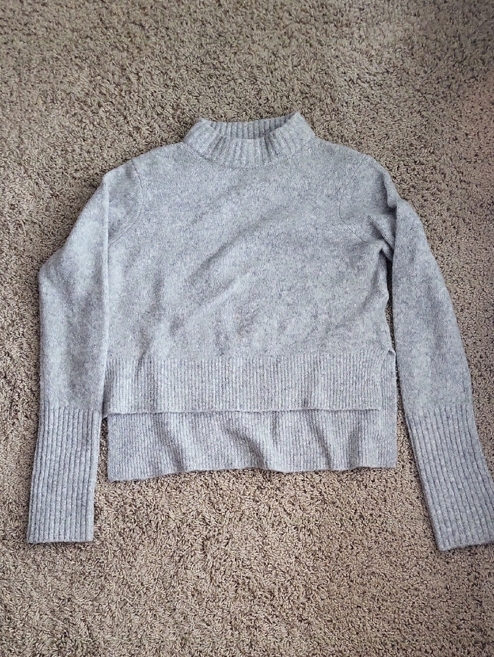 Allsaints Light Gray Women's Mock Neck Sweater